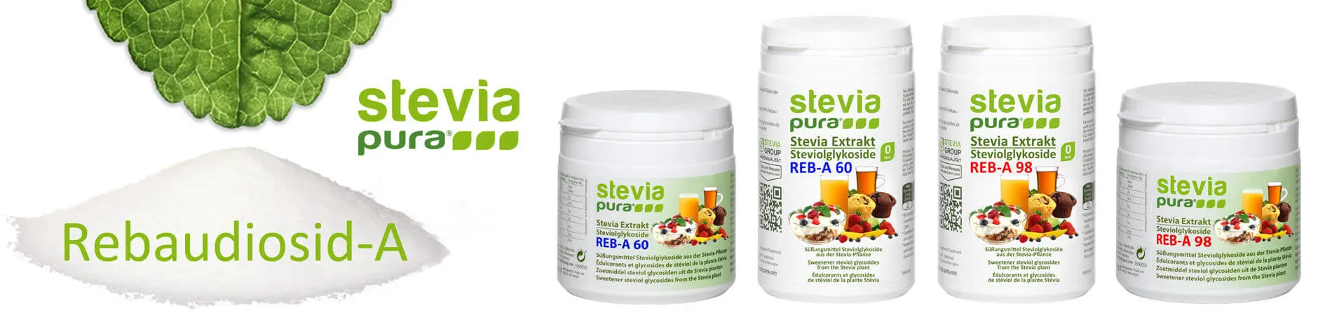 Comprar 100% Stevia Puro sem aditivos rebaudioside A98 %...