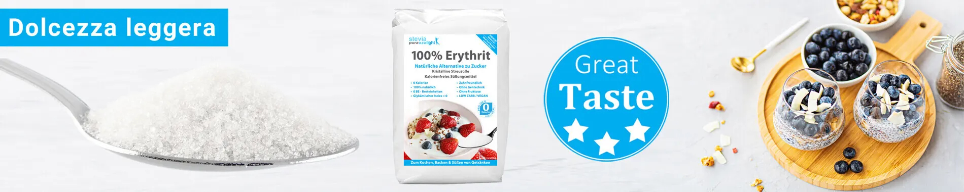 Eritritolo Dolcificante Naturale sostituto dello zucchero...
