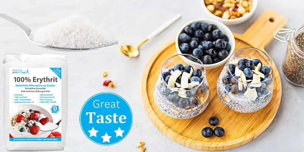 100% erythritol - shop granulated crystalline sprinkle sweetener | Steviapura Light