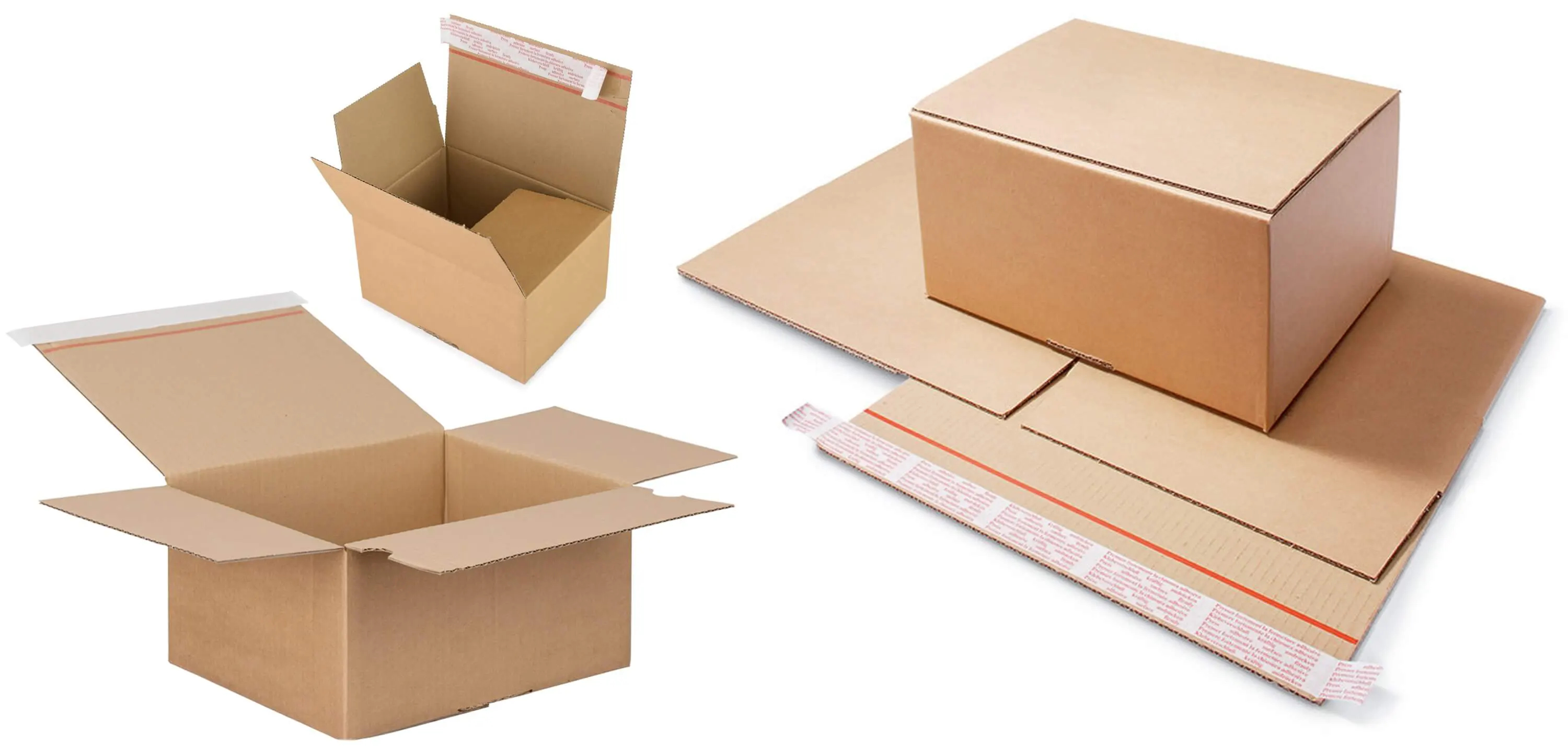 Cartons d'Expédition Carton Pliable avec Fond Éclair