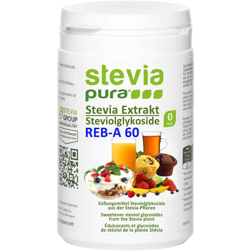 Reines Stevia-Pulver-Extrakt Rebaudiosid-A 60%