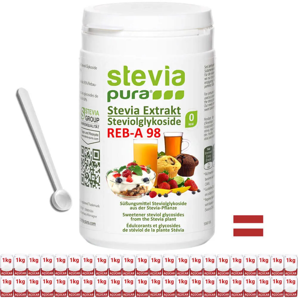 Pure Stevia Powder Extract Rebaudioside-A98%  