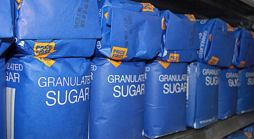 Het gemiddelde suikerverbruik per persoon in Duitsland bedraagt jaarlijks ongeveer 35 tot 40 kilogram.