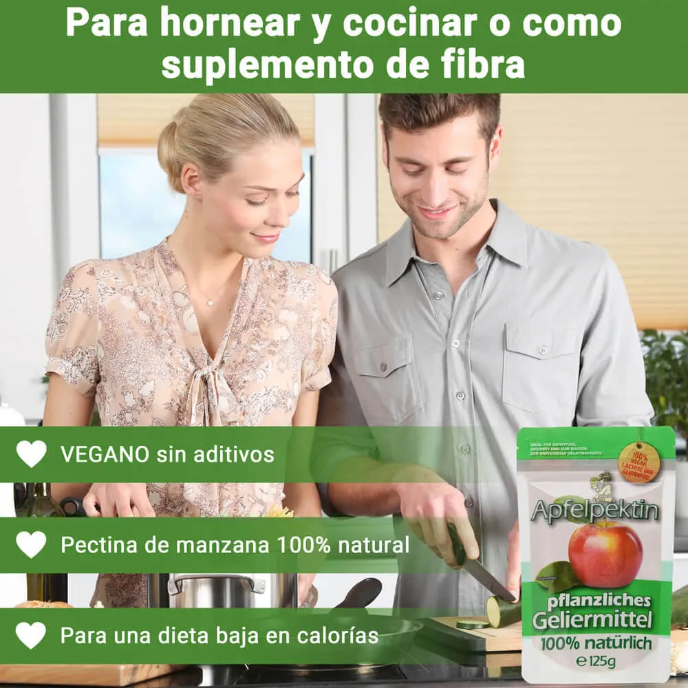 Pectina de manzana para cocinar y hornear, o como suplemento de lastre.