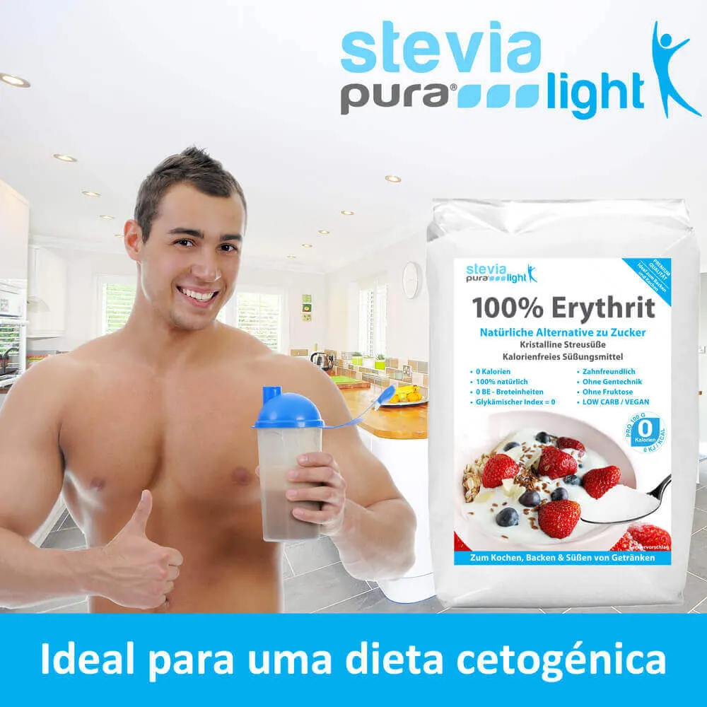 O Eritritol é obtido a partir de matérias-primas naturais e renováveis. É ideal para uma dieta keto.