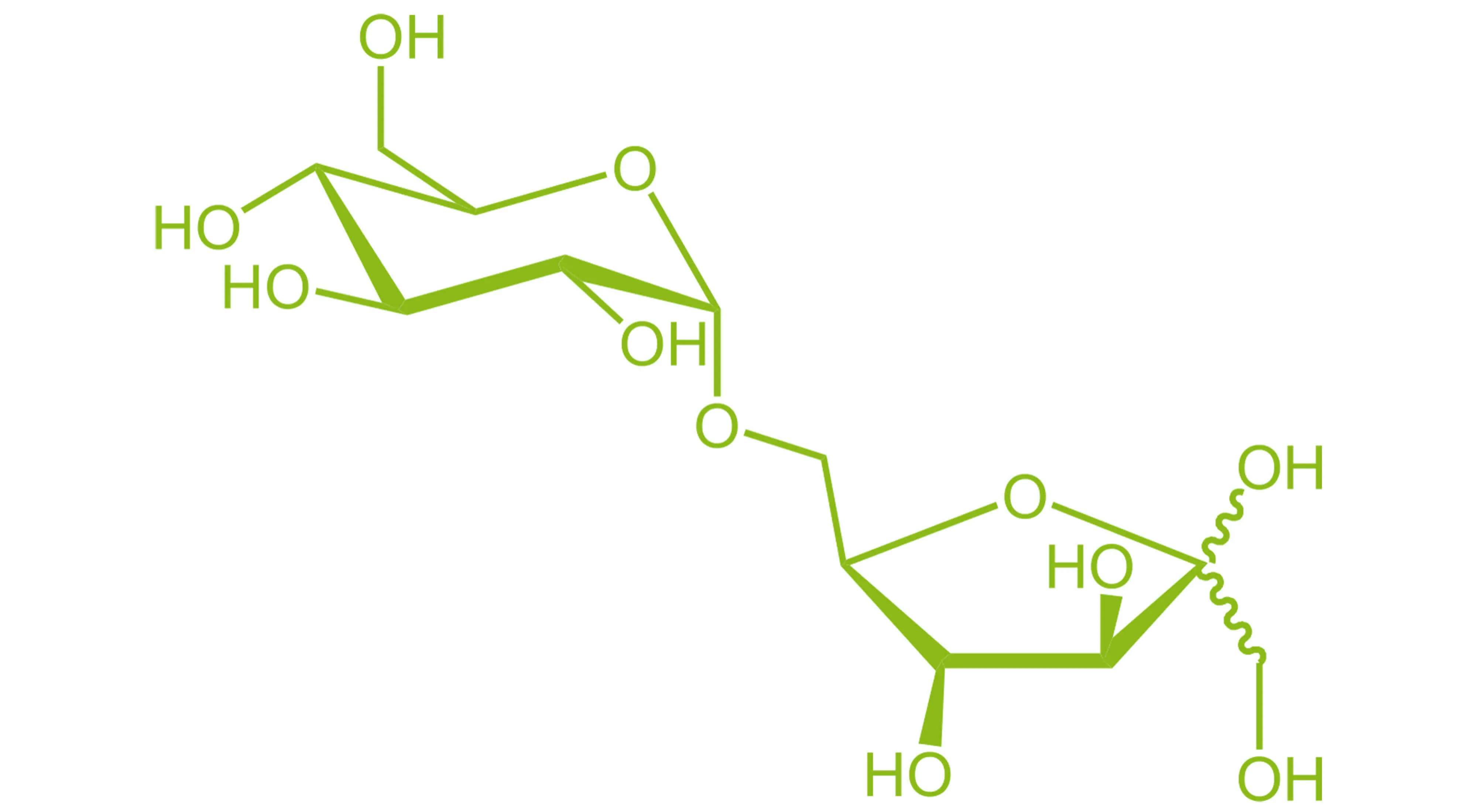 Die Strukturformel von Isomalt oder Isomaltol E 953.