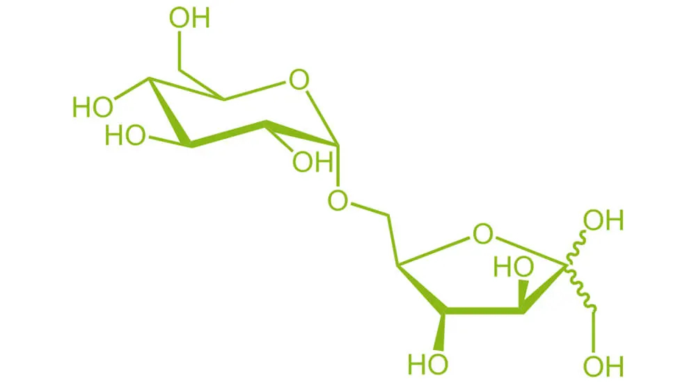 The structural formula of Isomalt or Isomaltol E 953.