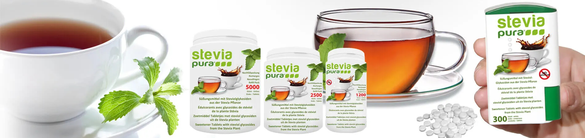 Stevia Sweetener Tablets, Sweet Stevia Tablets, Refill...
