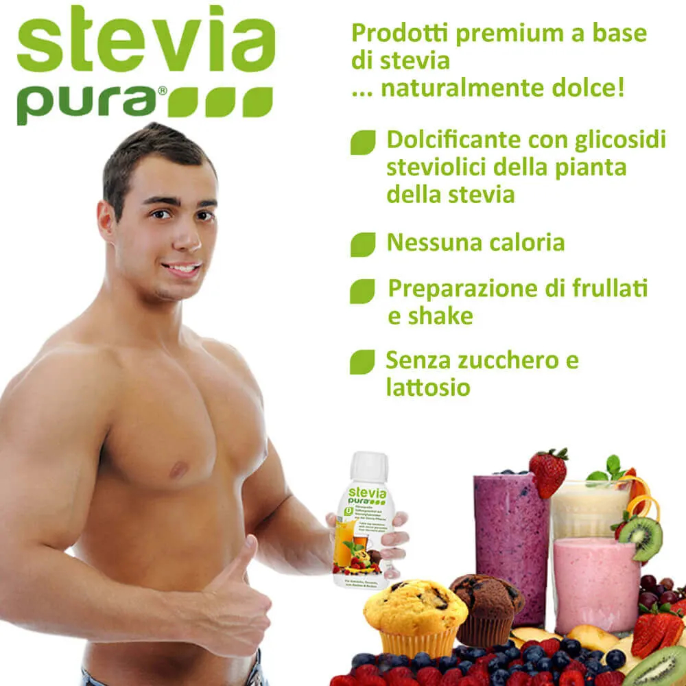 L'utilizzo della Stevia liquida da parte degli atleti per dolcificare frullati proteici e bevande energetiche.