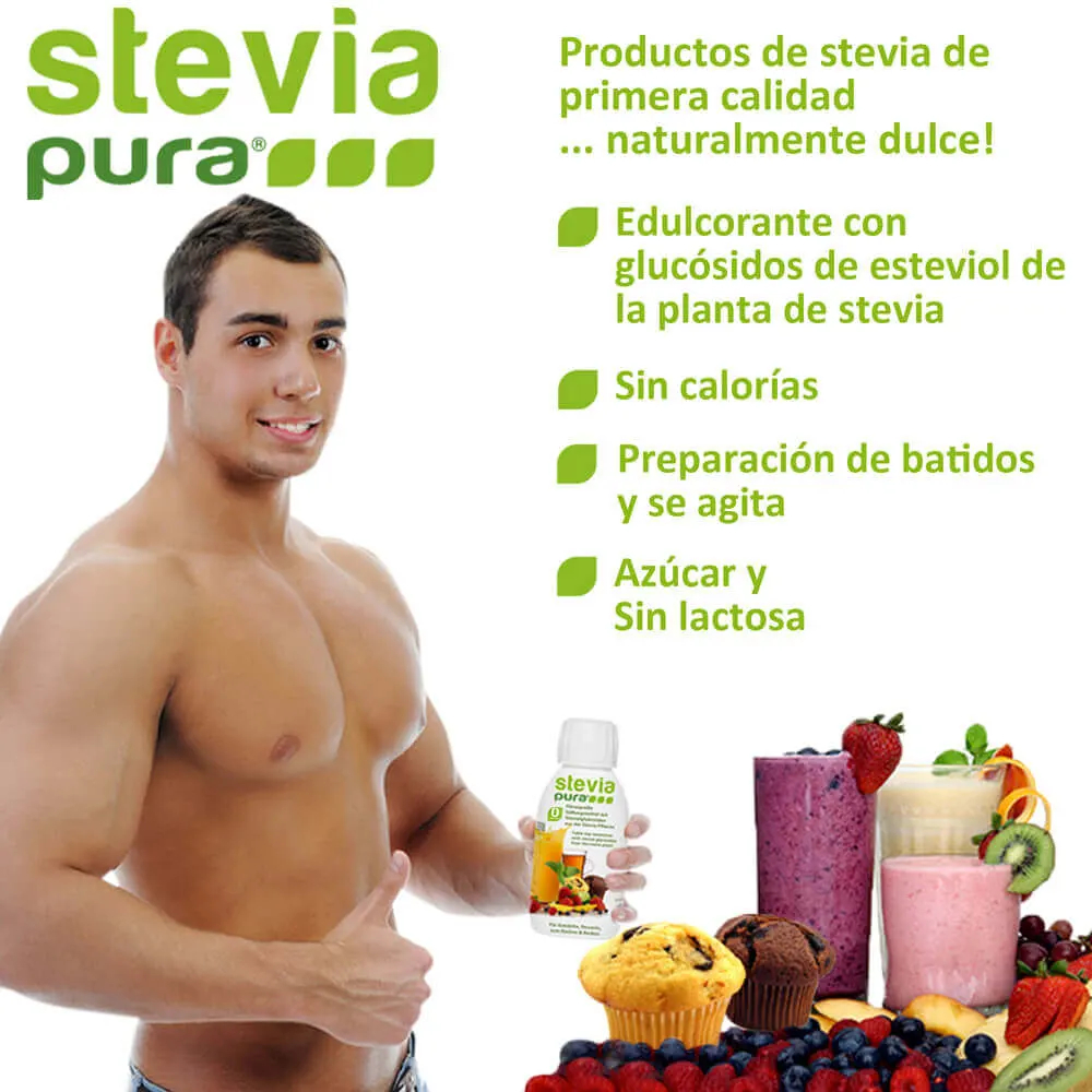 El uso de Stevia Líquida para que los deportistas endulcen batidos de proteínas y bebidas energéticas.