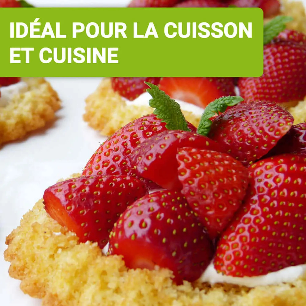 L'édulcorant en poudre Stevia convient parfaitement à la pâtisserie.