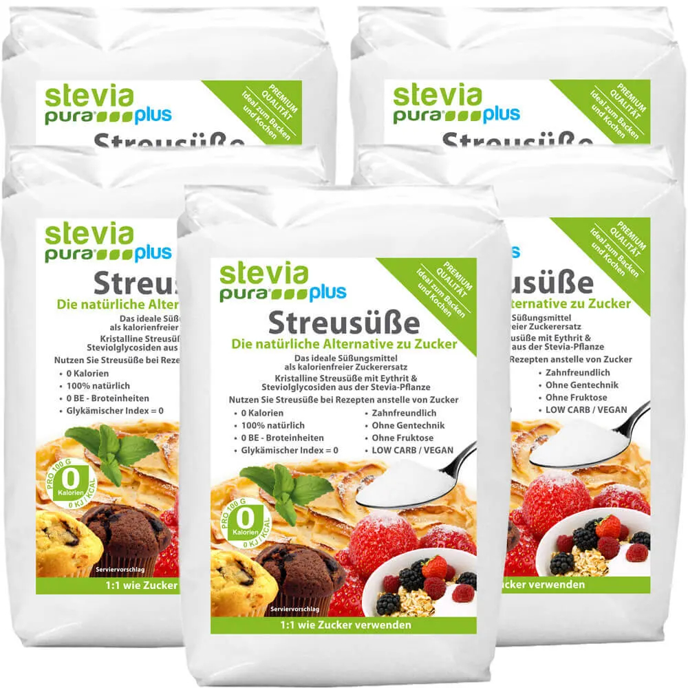 Stevia Granulated Sweetener: no calories ✓ ideal for diabetics ✓ perfect for baking ✓ replaces sugar 1:1