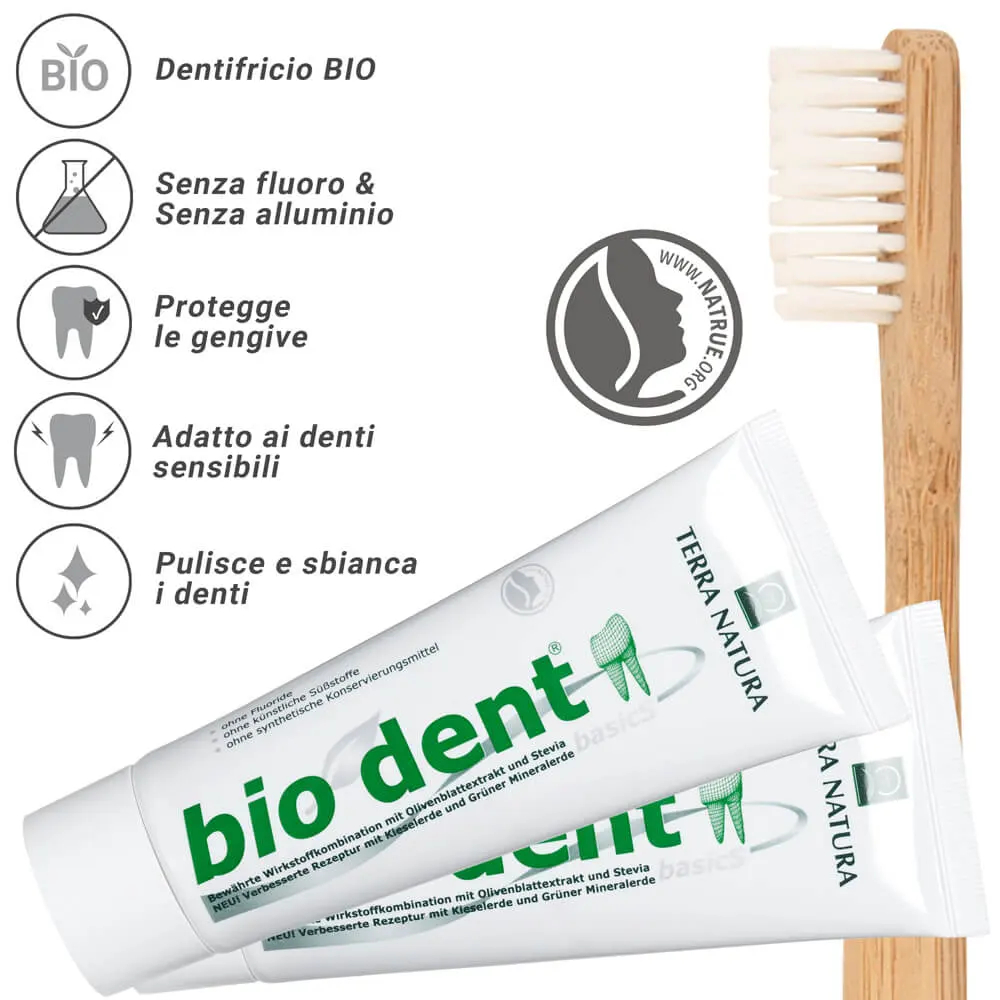 Dentifricio Biodent Basics-Terranatura senza fluoro