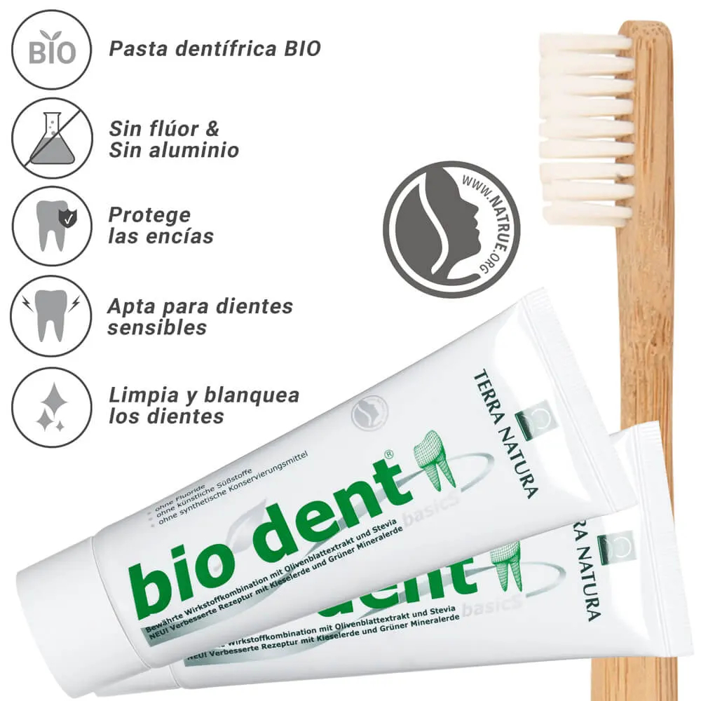 Pasta dental libre de flúor Biodent Basics Terranatura 