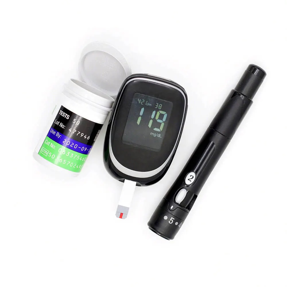 Diabetesteststrips en bloedglucosetester