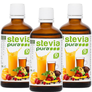 Stevia Flüssigsüße | Stevia flüssig Extrakt | Stevia Drops | 3x50ml