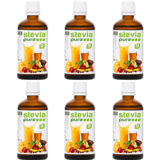Adoçante Stevia Líquido | Edulcorante Líquido | Stevia em Gotas | 6x50ml